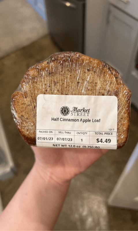Market Street Half Cinnamon Apple Loaf