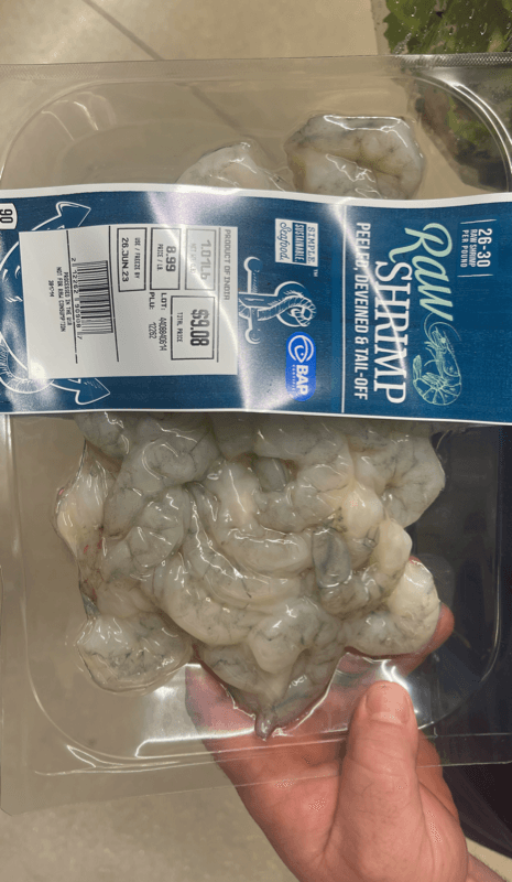 Aldi Raw Shrimp Peeled, Deveined & Tail-Off
