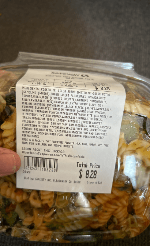 Safeway Signature Cafe Italian Pasta Salad