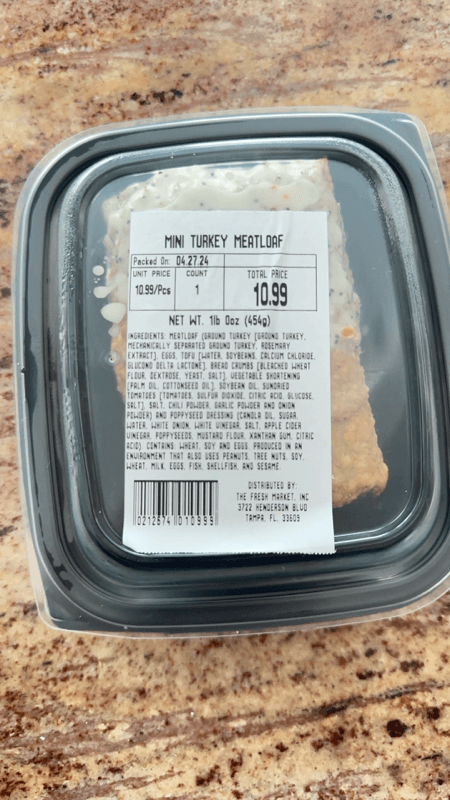 The Fresh Market Mini Turkey Meatloaf