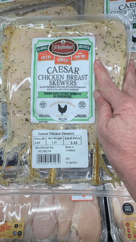Old Neighborhood Caesar Chicken Breast Skewers