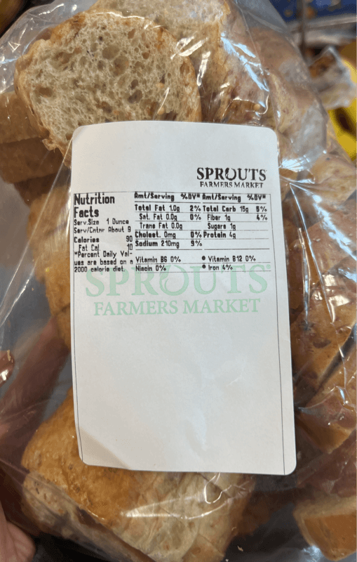 Sprouts Farmers Market Multigrain Bruschetta Bread