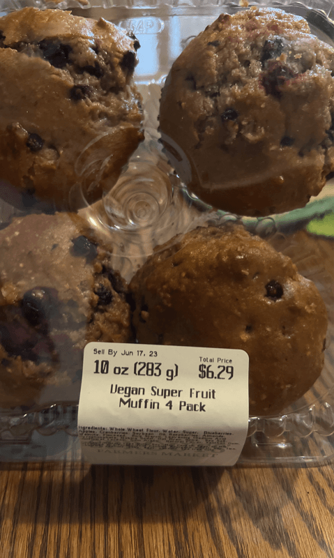 Sprouts Farmers Market Vegan Super Fruit Muffin