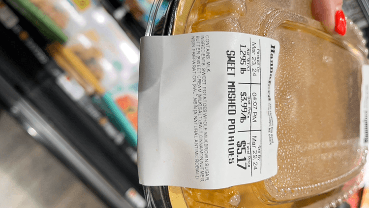 Hannaford Sweet Mashed Potatoes
