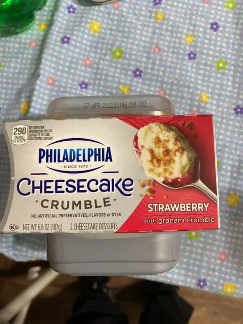 Philadelphia Cheesecake Crumble Strawberry With Graham Crumble
