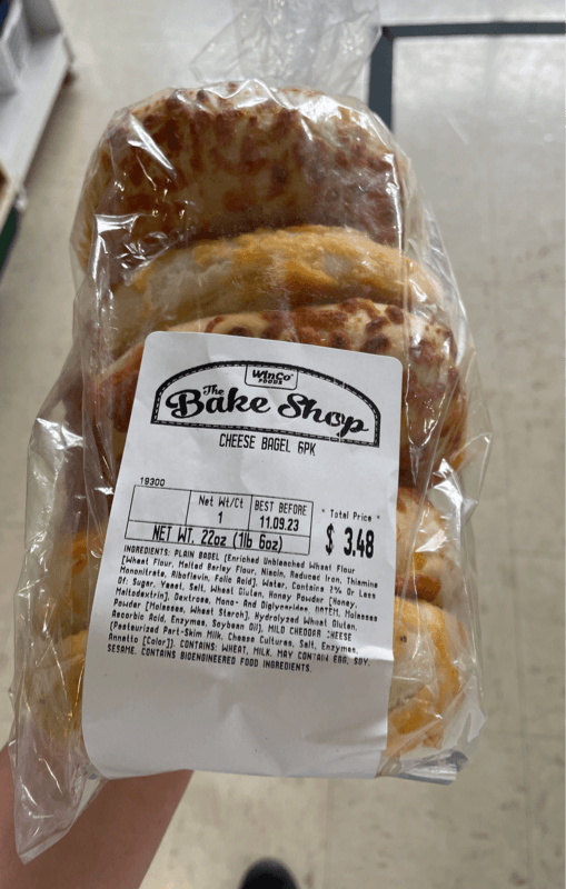 Winco Foods The Bake Shop Cheese Bagel