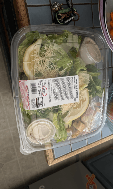 Kirkland Signature Caesar Salad With Dressing Croutons Lemons