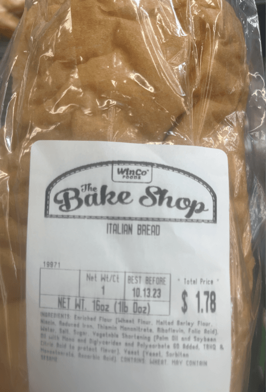 Winco Foods The Bake Shop Italian Bread