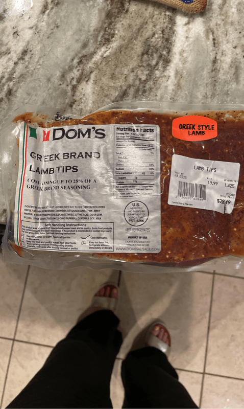 Dom'S Greek Brand Lamb Tips