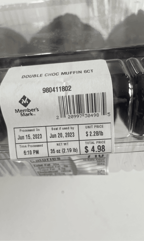 Member'S Mark Double Chocolate Muffin