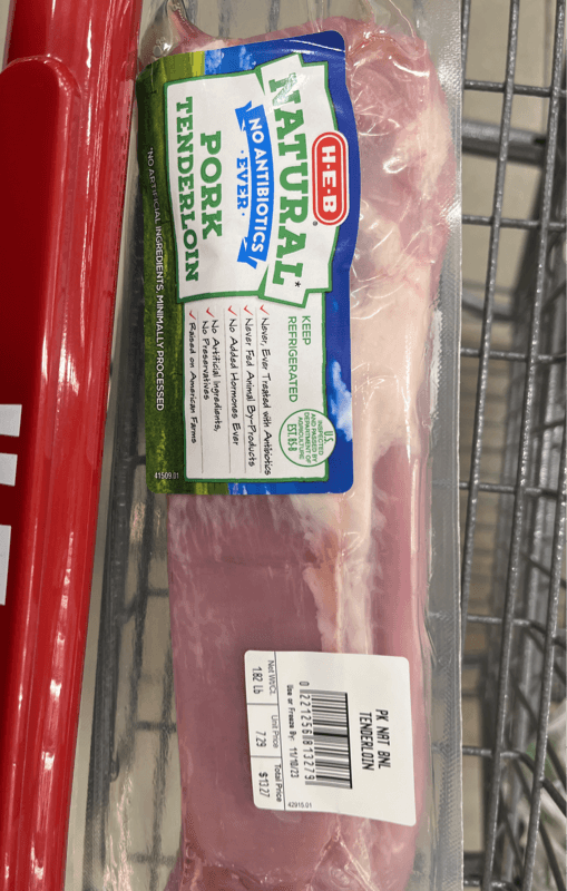 H-E-B Natural Pork Tenderloin