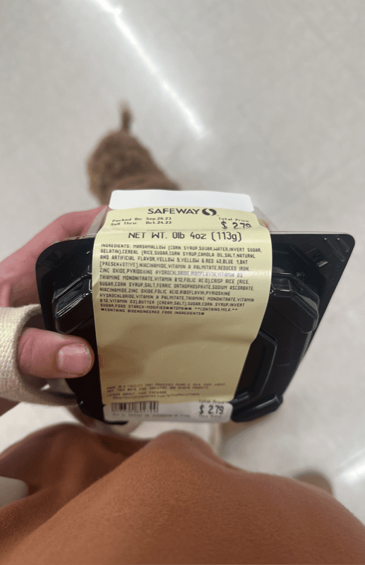 Safeway Fruity Marshmallow Crispy Bites