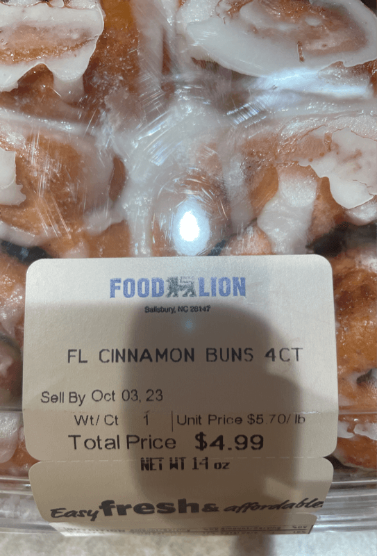 Food Lion Fl Cinnamon Buns