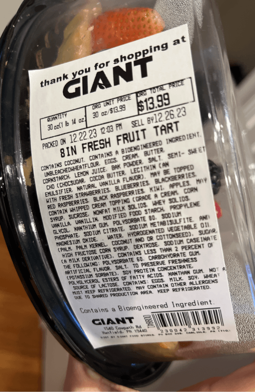 Giant 8In Fresh Fruit Tart