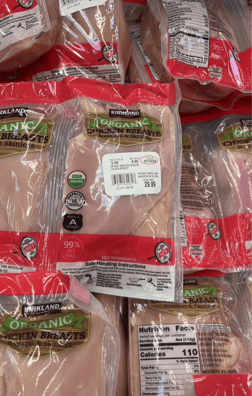 Kirkland Organic Boneless & Skinless Chicken Breasts