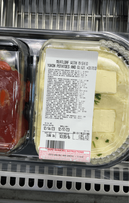 Costco Wholesale Meatloaf With Mashed Yukon Potatoes And Glaze