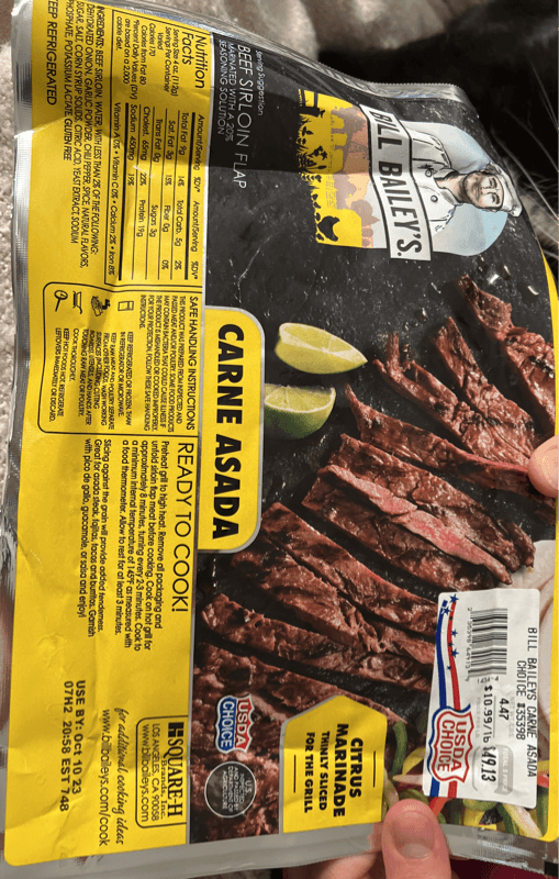Bill Bailey'S Beef Sirloin Flap Carne Asada Citrus Marinade