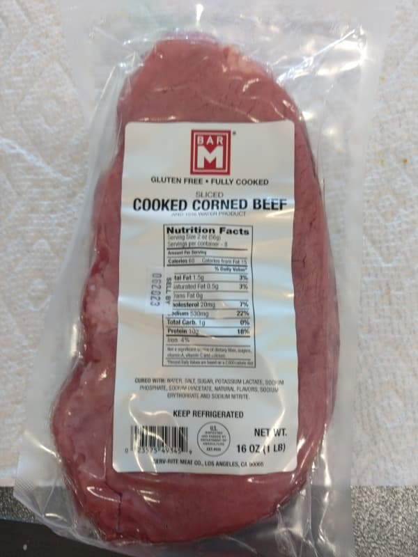 Bar M Sliced Cooked Corned Beef