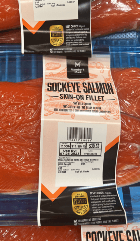 Member'S Mark Wild Caught Sockeye Salmon Skin On Fillet