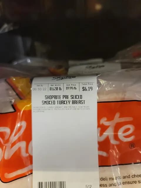 Shoprite Pre Sliced Smoked Turkey Breast