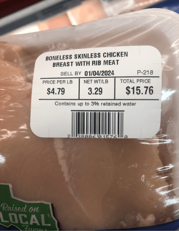 H-E-B Natural Boneless Skinless Chicken Breast With Rib Meat