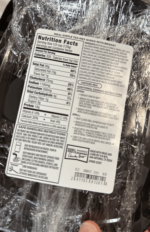 Meal Simple By Heb Tex-Mex Queso With Brisket