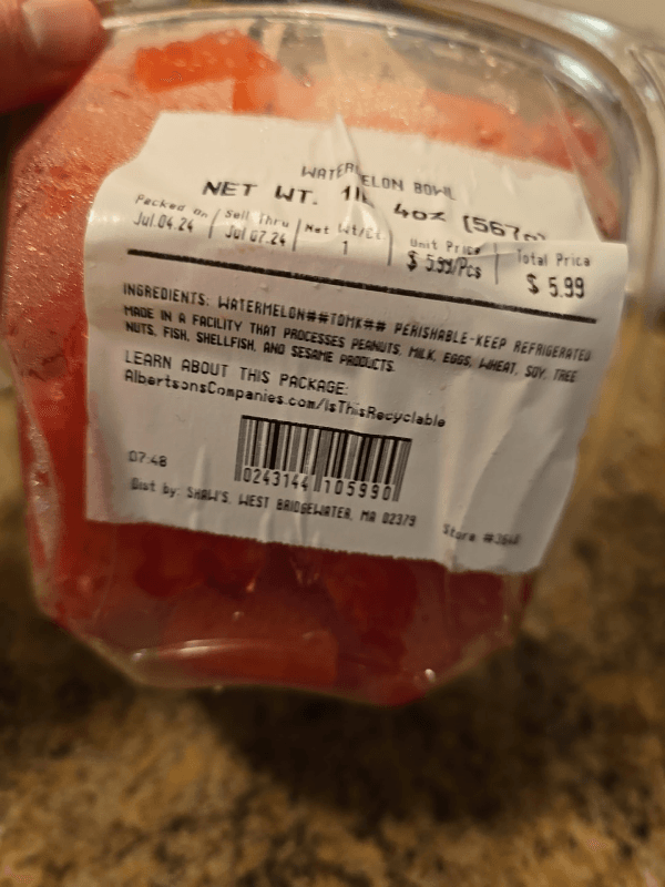 Shaw'S Watermelon Bowl