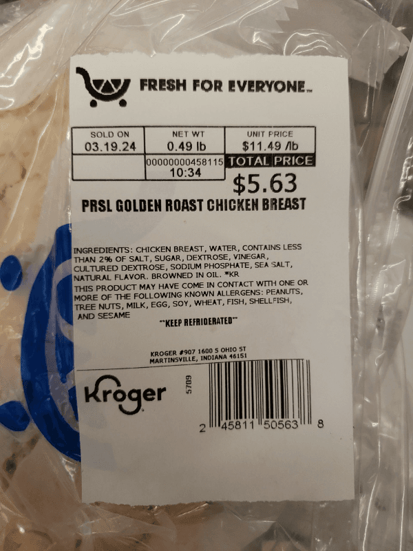 Kroger Fresh For Everyone Prsl Golden Roast Chicken Breast