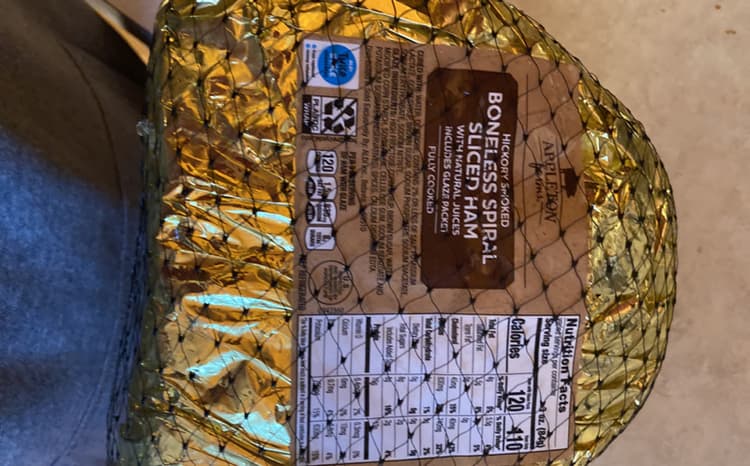 Appleton Farms Fully Cooked Hickory Smoked Boneless Spiral Sliced Ham