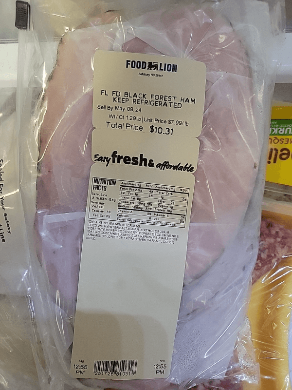 Food Lion Black Forest Ham