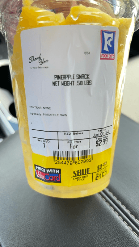 Food City Pineapple Snack