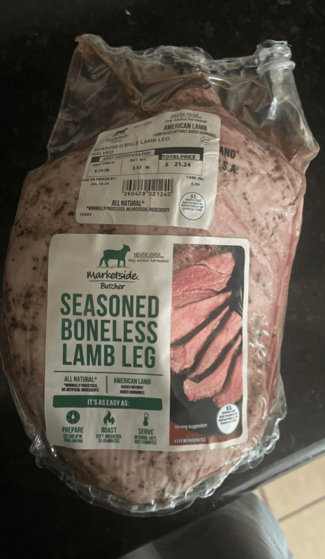 Marketside Butcher Seasoned Boneless Lamb Leg