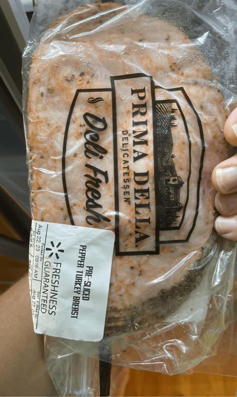 Prima Della Delicatessen Pre-Sliced Pepper Turkey Breast
