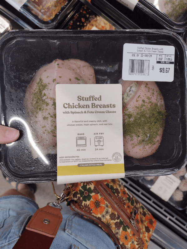 Stuffed Chicken Breasts With Spinach & Feta Cream Cheese Italian-Style Meal
