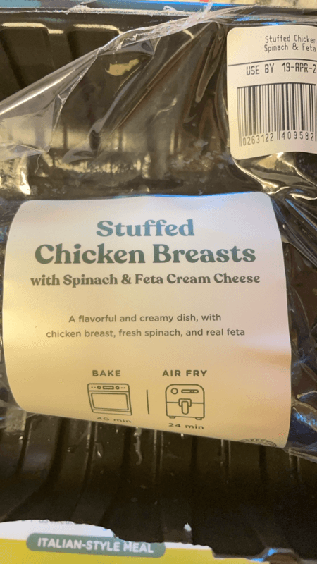 Stuffed Chicken Breasts With Spinach & Feta Cream Cheese
