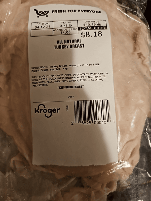 Kroger All Natural Turkey Breast
