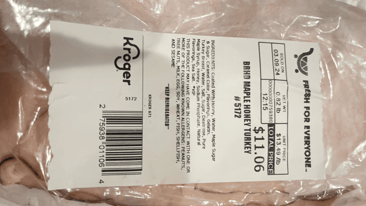 Kroger Boar'S Head Maple Honey Turkey