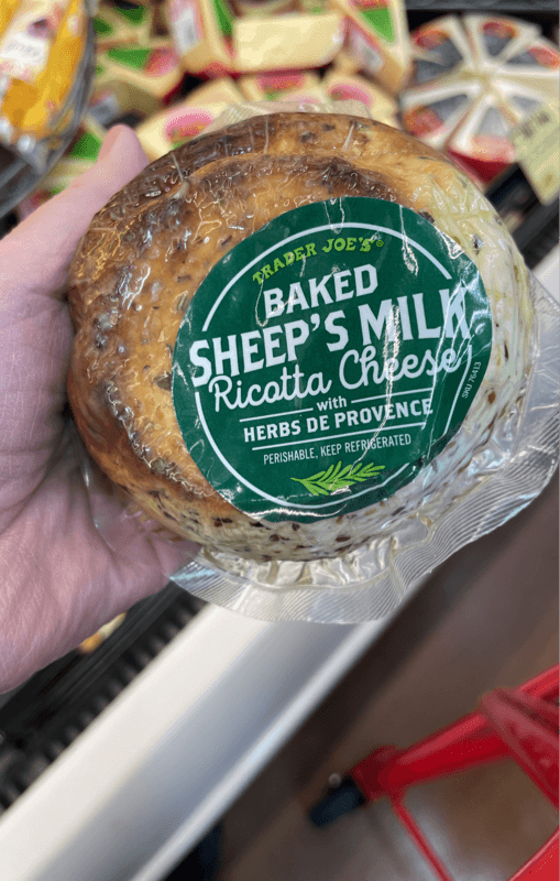 Trader Joe'S Baked Sheep'S Milk Ricotta Cheese With Herbs De Provence