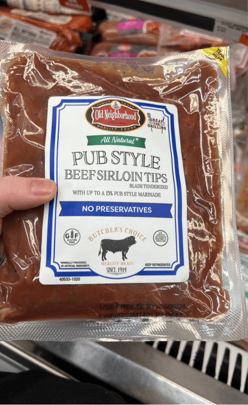 Old Neighborhood Pub Style Beef Sirloin Tips