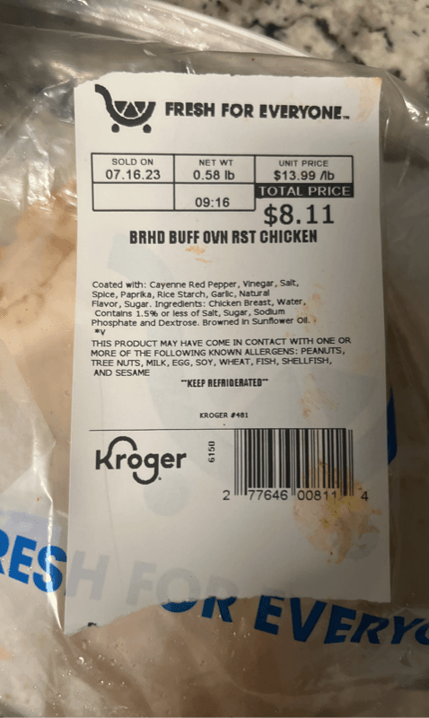 Kroger Brhd Buff Ovn Rst Chicken