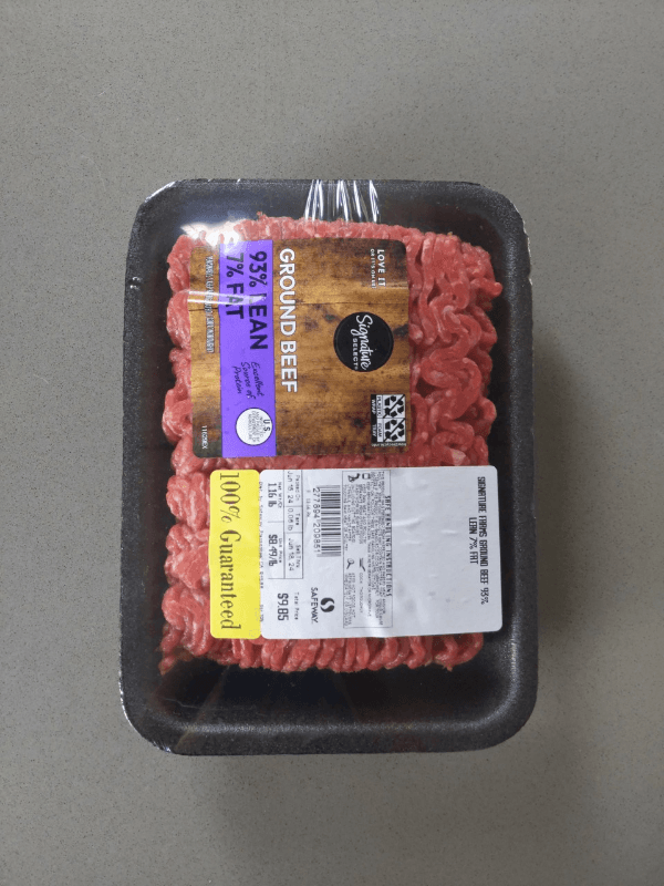 Signature Select 93% Lean 7% Fat Ground Beef