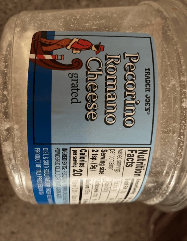 Trader Joe'S Pecorino Romano Grated Cheese