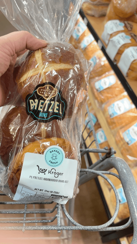 Kroger Private Selection Pretzel Hamburger Buns