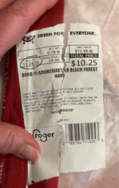 Kroger Boar'S Head Fresh Sliced Smokemaster Black Forest Ham