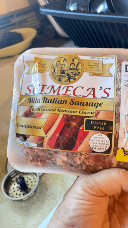 Scimeca'S Mild Italian Sausage With Grated Romano Cheese