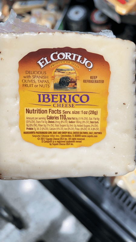 El Cortijo Iberico Cheese
