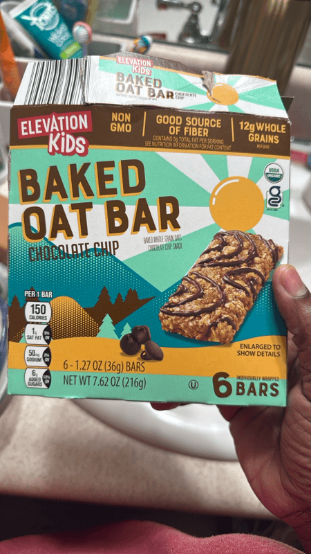 Elevation Kids Baked Oat Bar Chocolate Chip