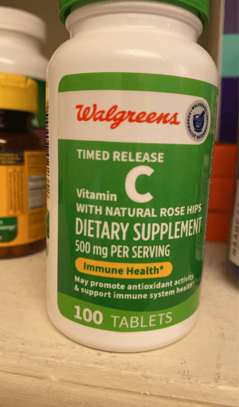 Walgreens Timed Release Vitamin C With Natural Rose Hips Dietary Supplement