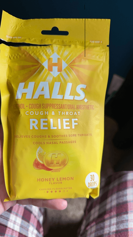 Halls Cough & Throat Relief Honey Lemon Flavor, 30 Drops