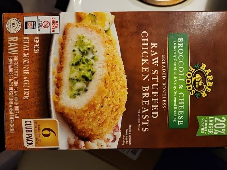 Barber Foods Broccoli & Cheese Raw Stuffed Chicken Breasts